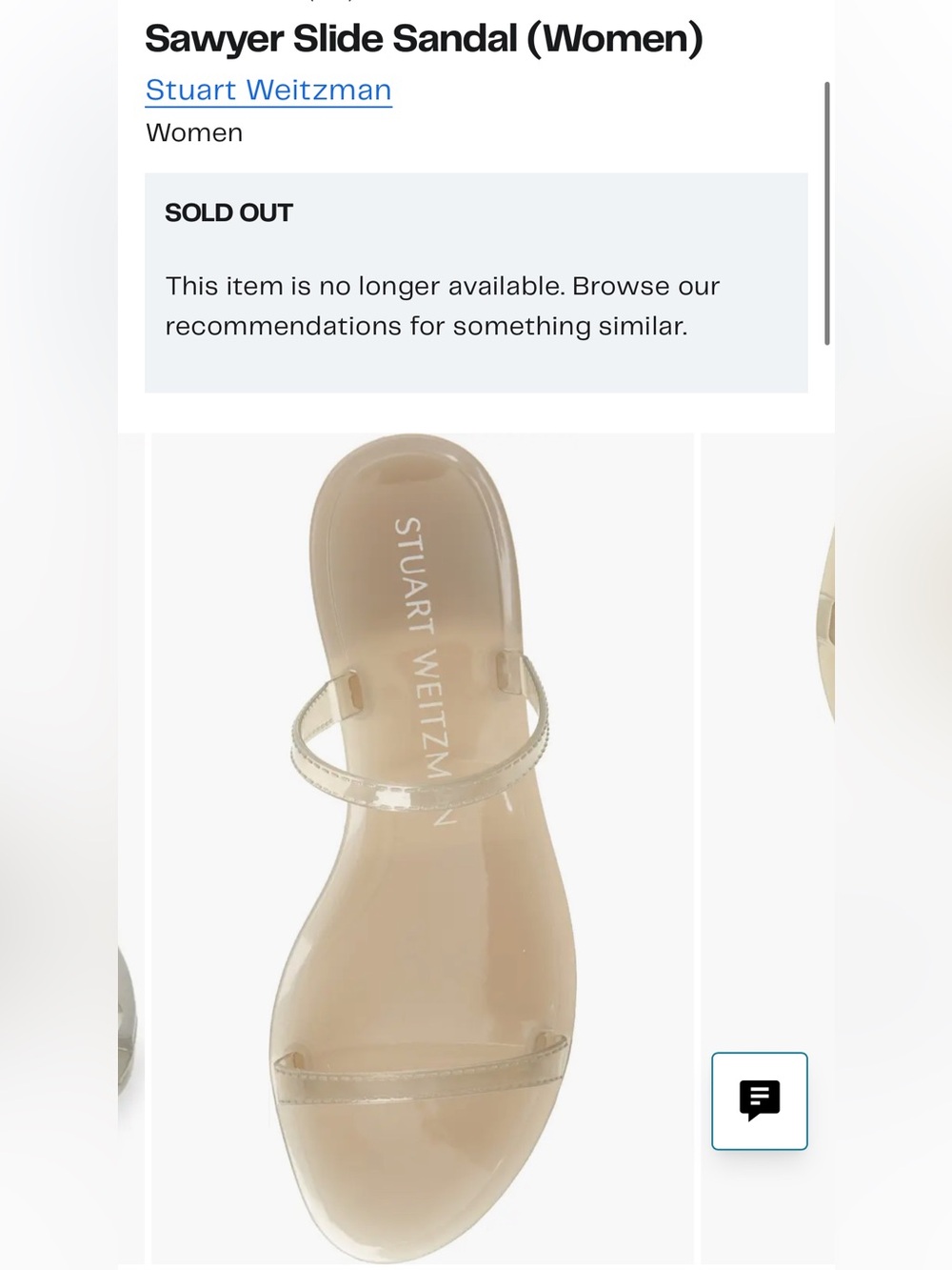 Stuart Weitzman Sawyer Jelly Slide Sandal Size 8
